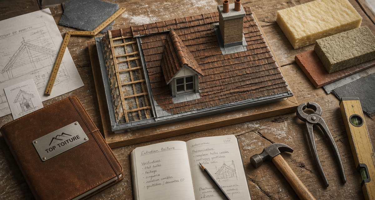 top toiture outils artisan maquette tuiles