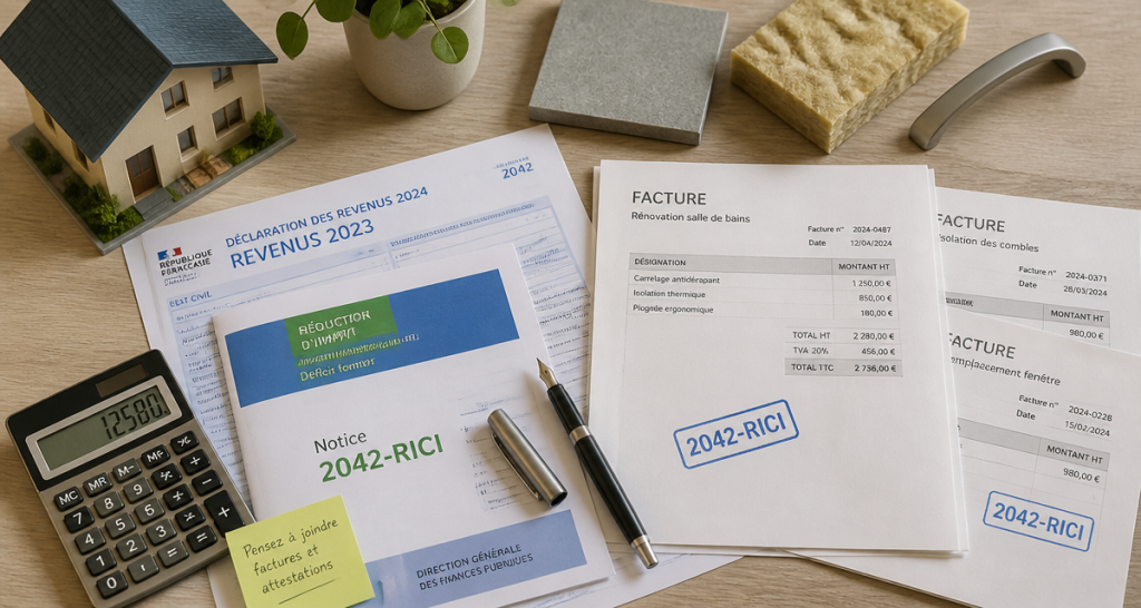 travaux maison impots calculatrice et factures