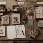 Vue de table organisée pour vidage maison