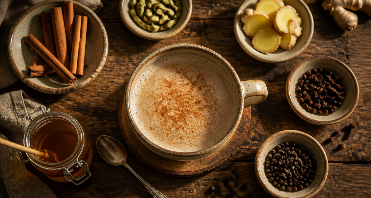 comment faire un chai latte maison avec épices entières