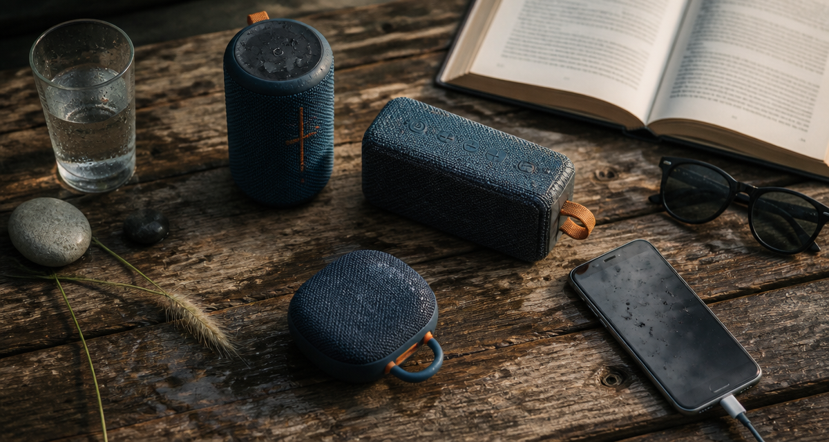 meilleur enceinte bluetooth sur table bois avec accessoires