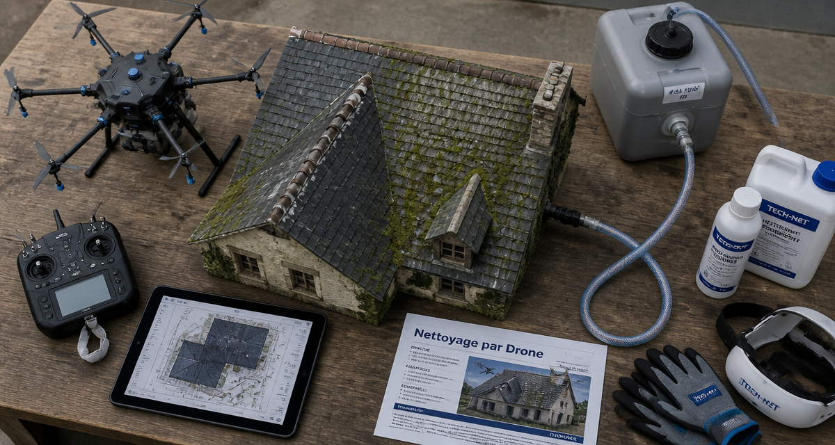 nettoyage toiture par drone avis maquette drone outils