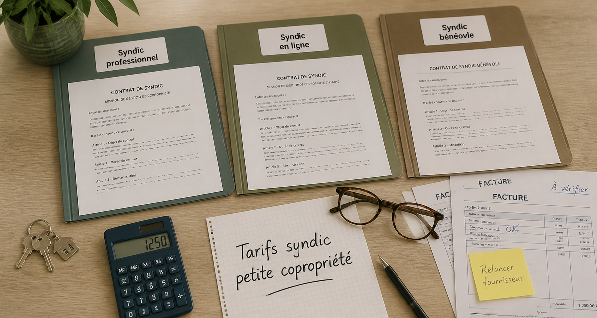 Tarif syndic petite copropriété dossiers options