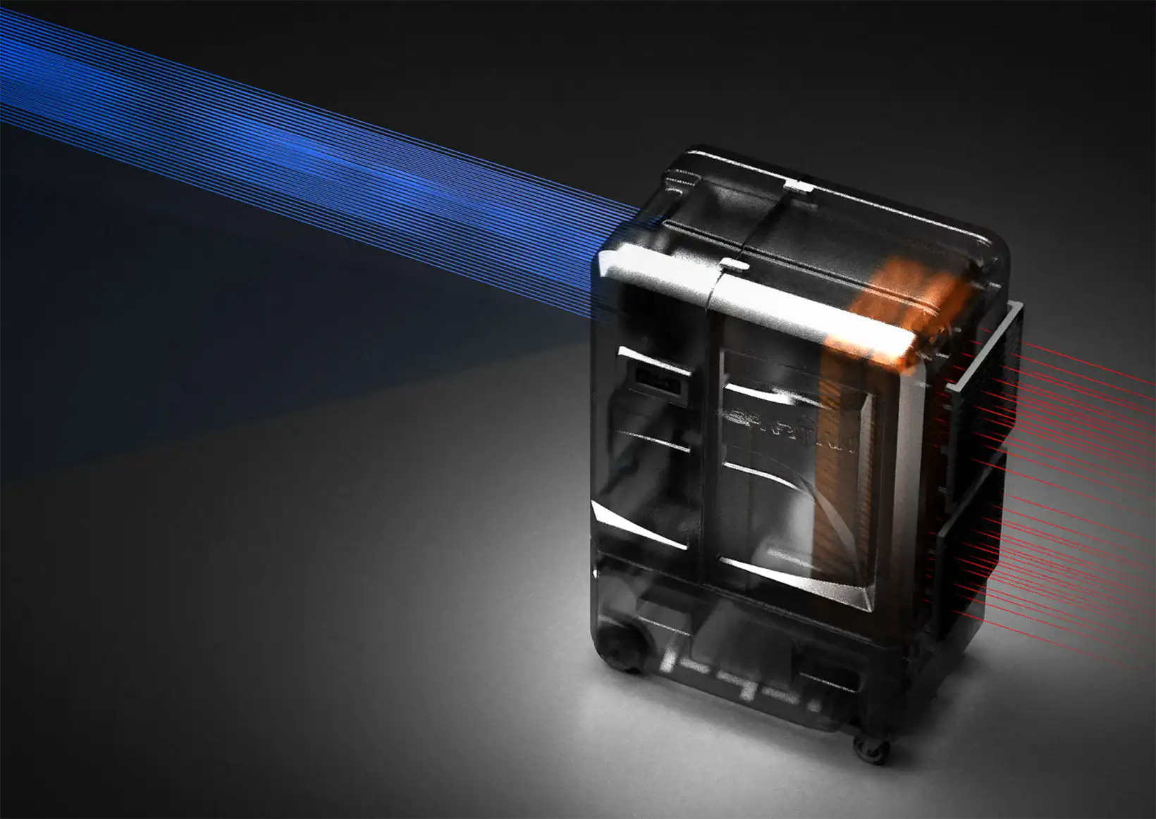 Diagram of the Spartan evaporative cooler showing airflow movement, with warm air drawn in and cool air released, illustrating its advanced cooling process.