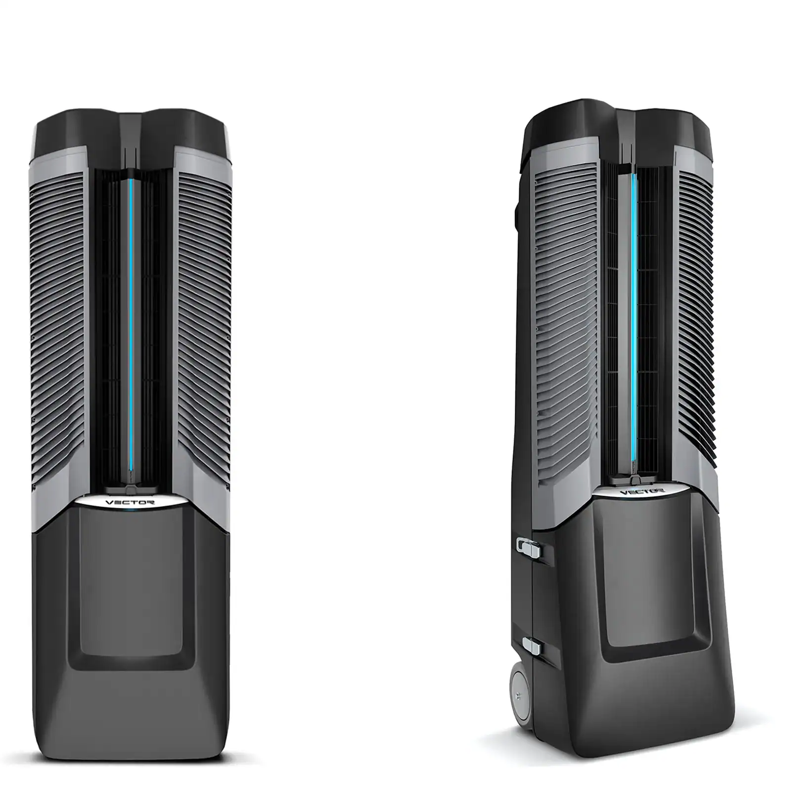 Vector front and sideview on white background