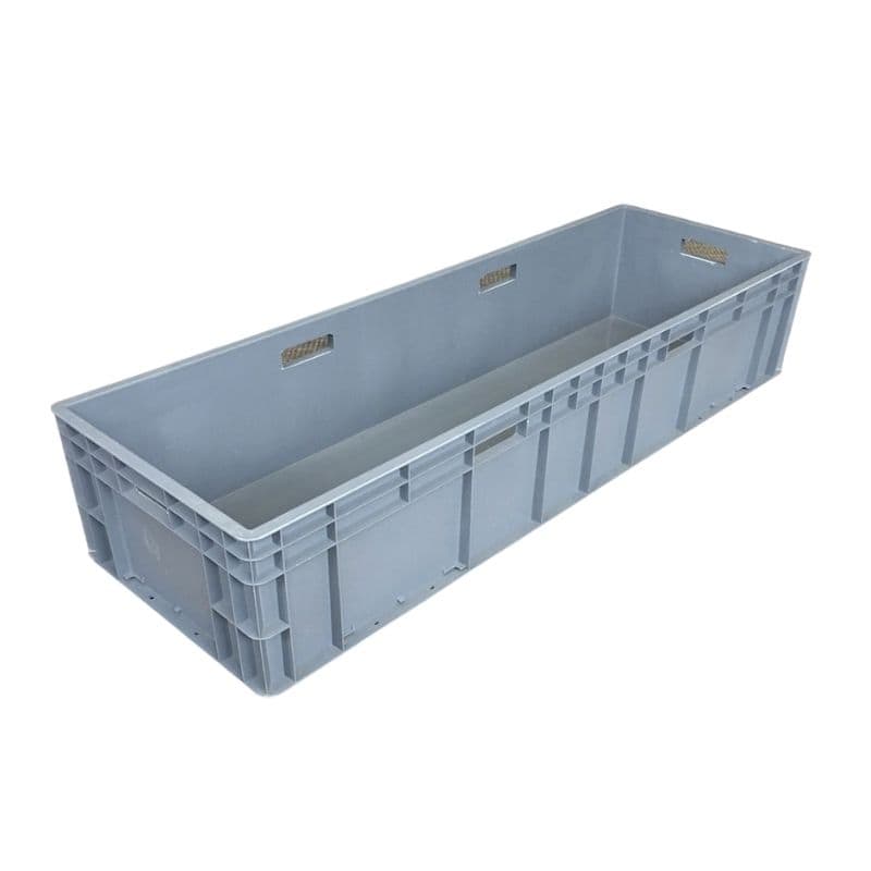 a grey long plastic container