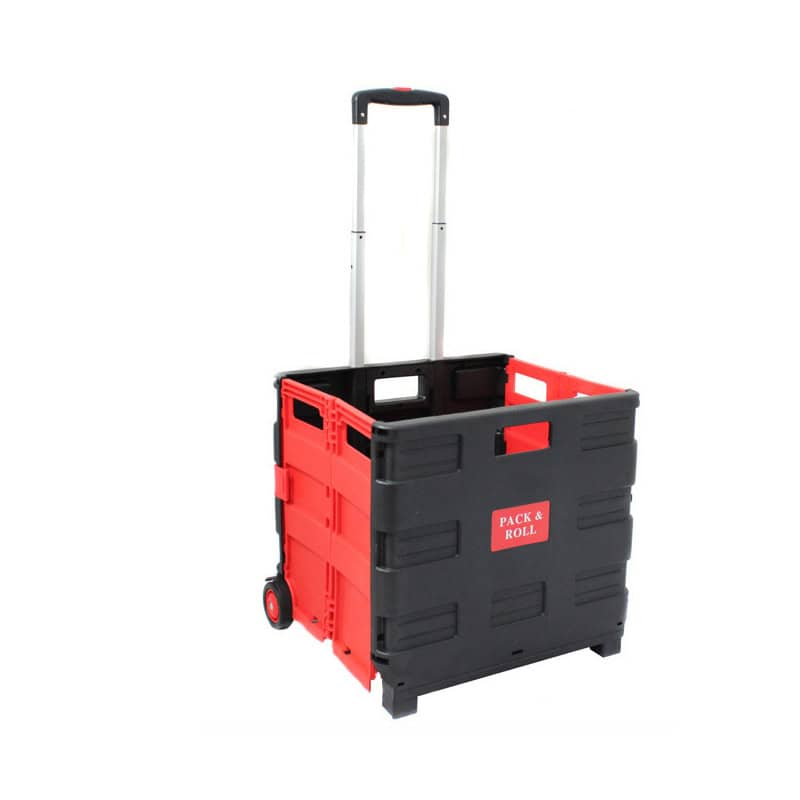 a Plastic Folding Shopping Box Cart