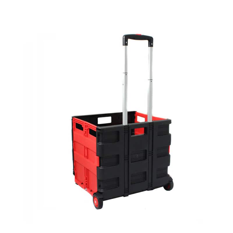 a Plastic Folding Shopping Box Cart