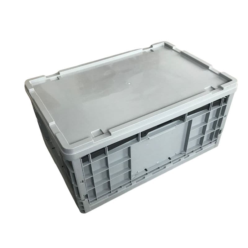 a grey Plastic Folding box with lid