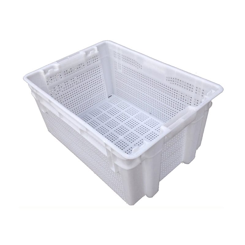 a white Reversible Plastic Vegetable Crate