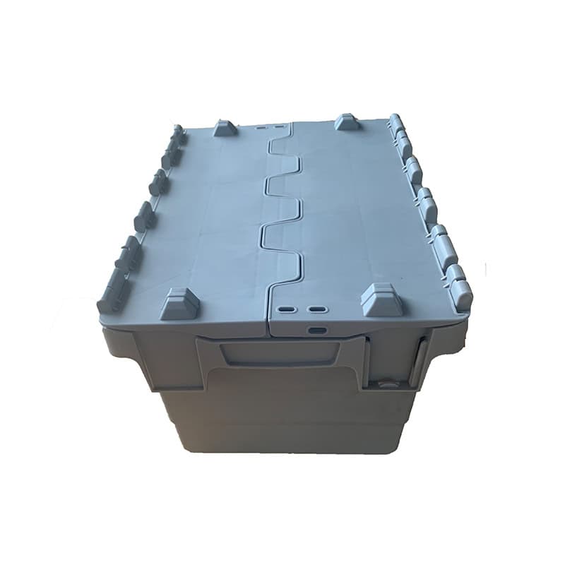 a small grey attached lid container