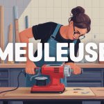 a quoi sert une meuleuse atelier étincelles stylisé