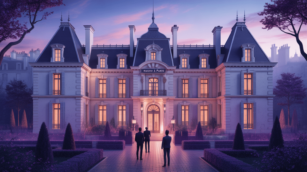 manoir à paris image immersive 3d stylisée