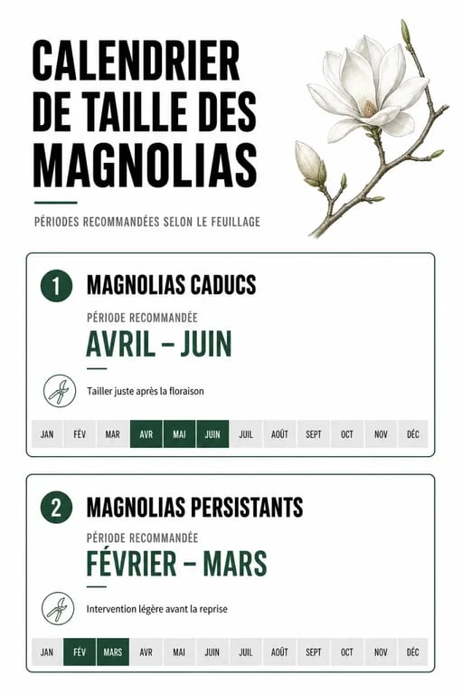 Calendrier de taille des magnolias : périodes idéales pour les variétés caduques et persistantes