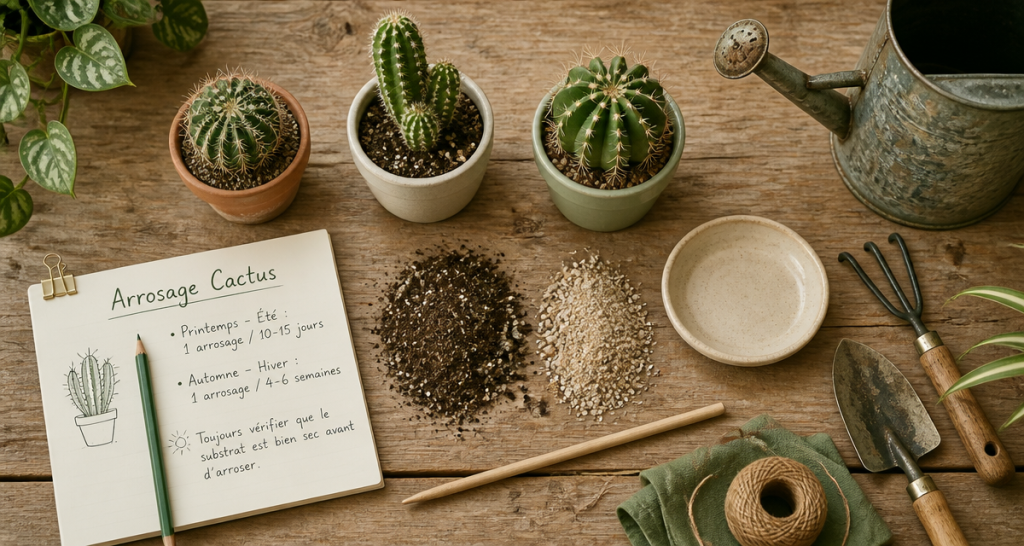 quand arroser un cactus pots outils carnet