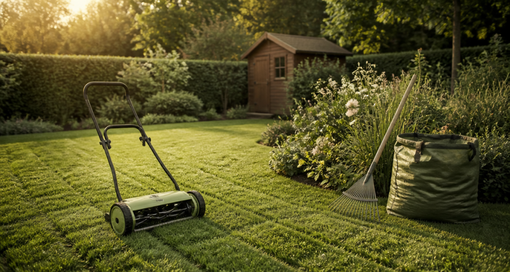 Quand scarifier pelouse scarificateur manuel sur gazon dense