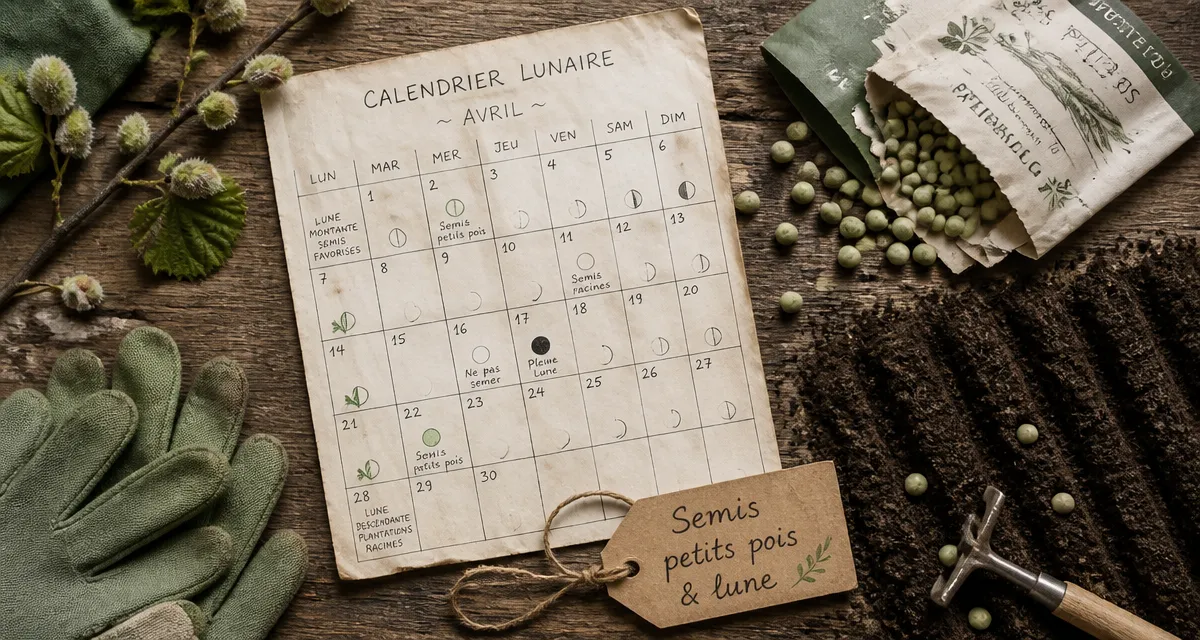 quand semer les petit pois avec la lune, calendrier et semis