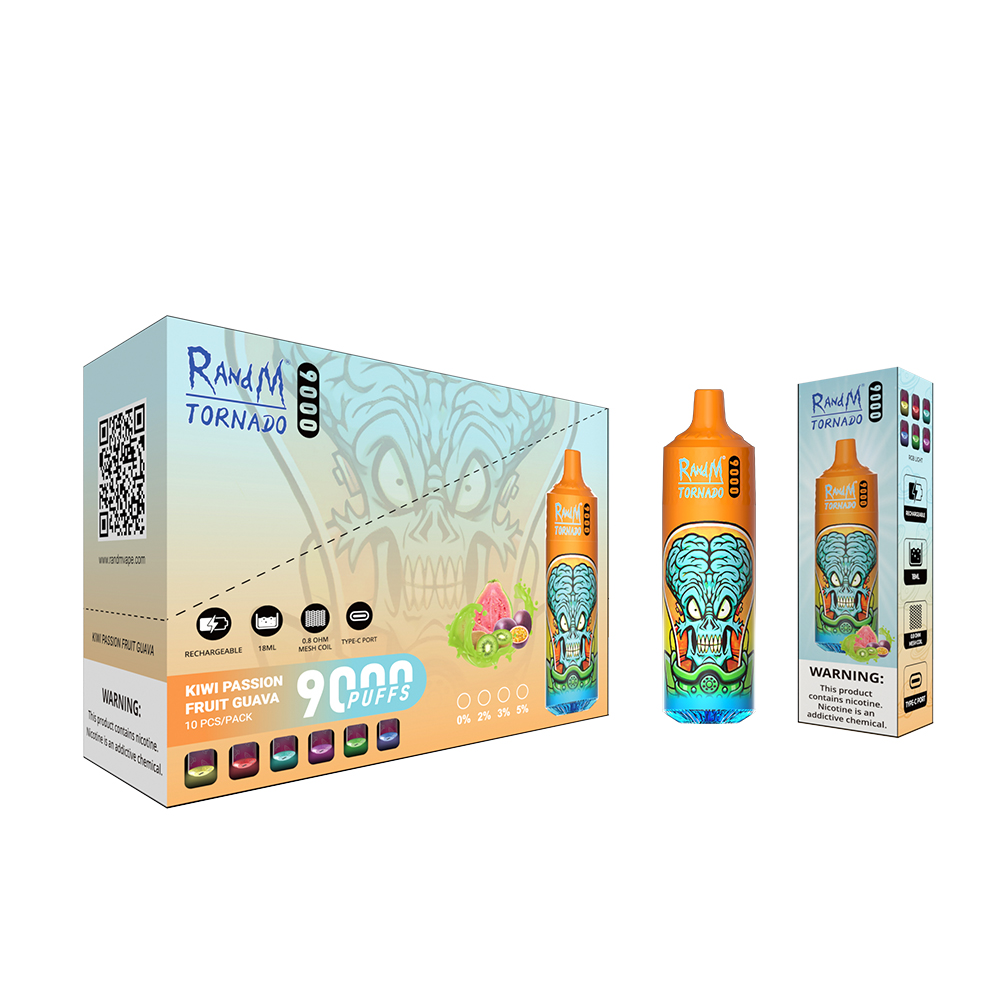 RandM Tornado 9000 Kiwi Passion Fruit Guava – Bild 2