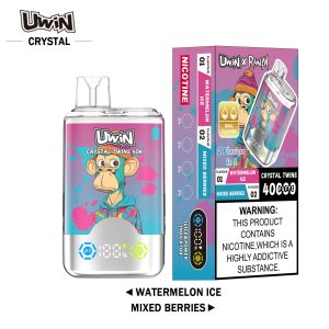 Alternative Ansicht von Uwin Crystal Twins 40000 Watermelon Ice & Mixed Berries