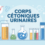 Corps cetonique dans urine illustration vectorielle informative