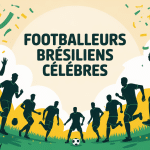 illustration footballeur brésilien célèbre panorama