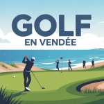 Golf en Vendée en bord de mer avec dunes et joueurs