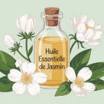 illustration huile essentielle jasmin bien-être beauté