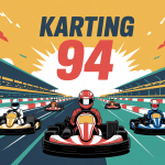 illustration course de karting dans le 94 ambiance festive