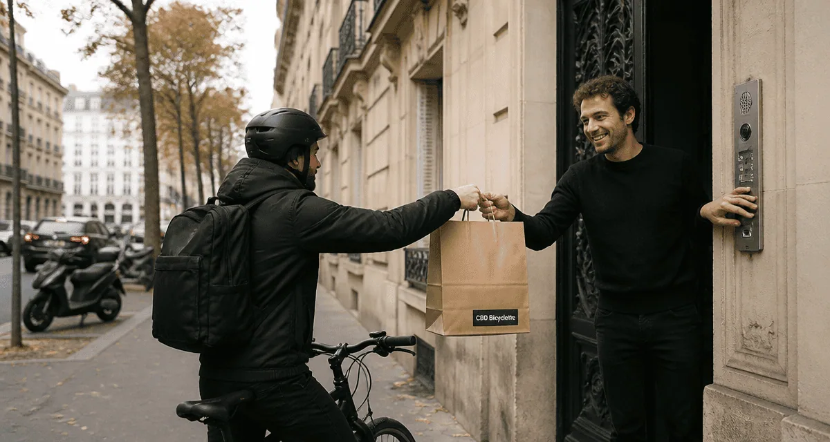 coursier cbd bicyclette livre à vélo paris