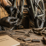 changer plaquette de frein velo sur VTT en atelier