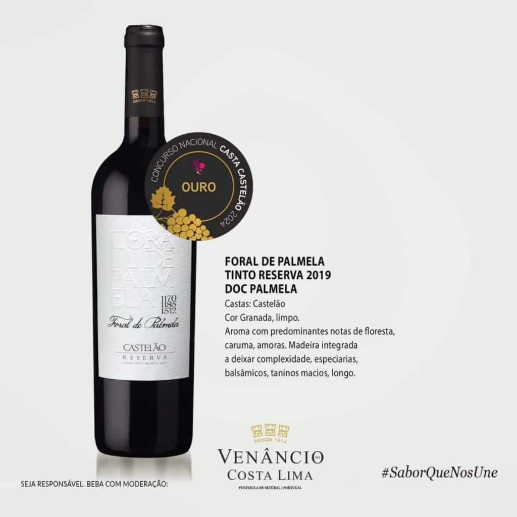 O Vinho Foral de Palmela Reserva, da Venâncio da Costa Lima acaba de ser premiado com medalha de Ouro no 1º Concurso Nacional Casta Castelão
