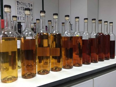 Flaskas de vinho envelhecido para produção de vinho do Porto Venâncio da Costa Lima.