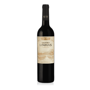 Quatro linhas vinho tinto premium Portugal vinho de qualidade artesanal de alta gama.