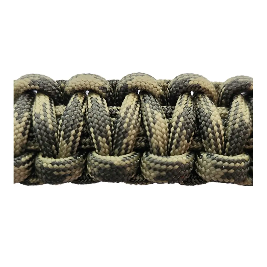 Voorbeeld kleur Paracord armband camo groen
