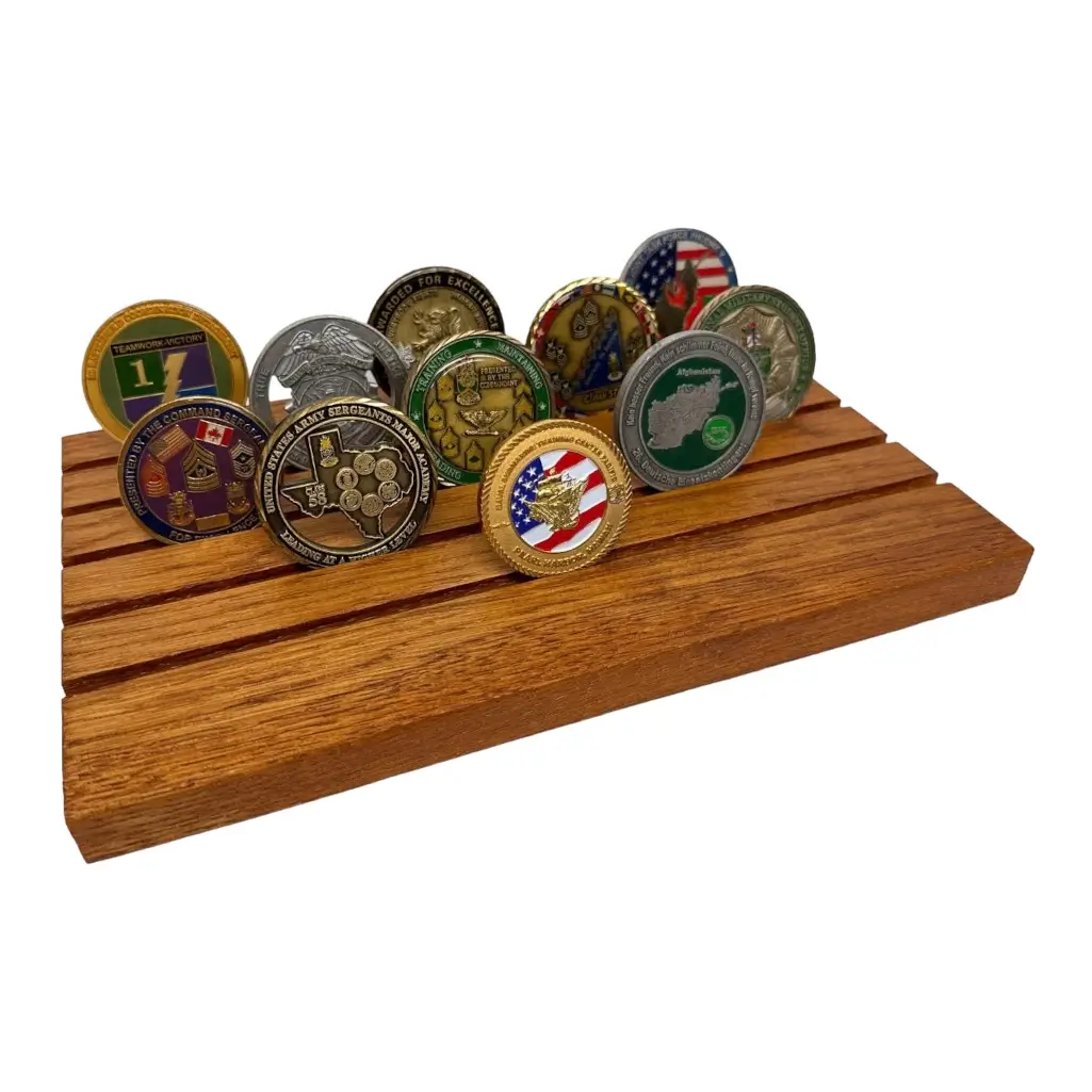 Coin display groot lichtbruin sfeer