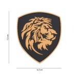 Patch 3D PVC Nederlandse Leeuw oranje afmeting