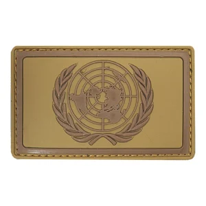 Patch 3D PVC Verenigde Naties bruin