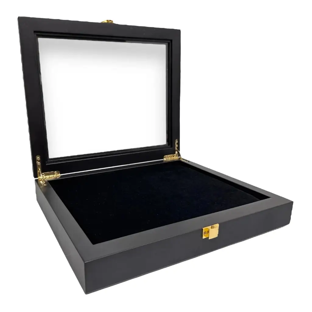 Shadowbox Mike zwart opengeklapt