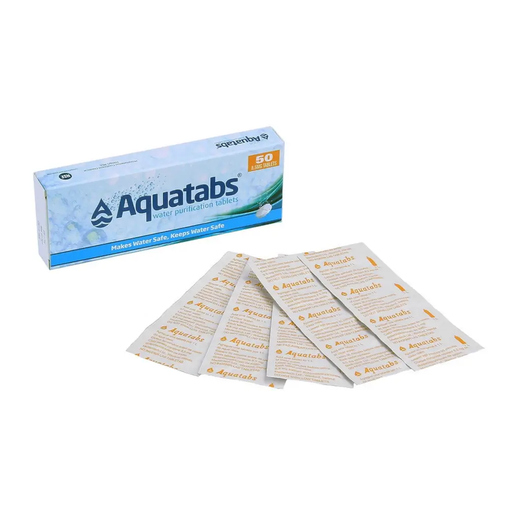 Aquatabs waterzuiveringstabletten 50 stuks in verpakking