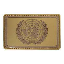 Patch 3D PVC Verenigde Naties bruin