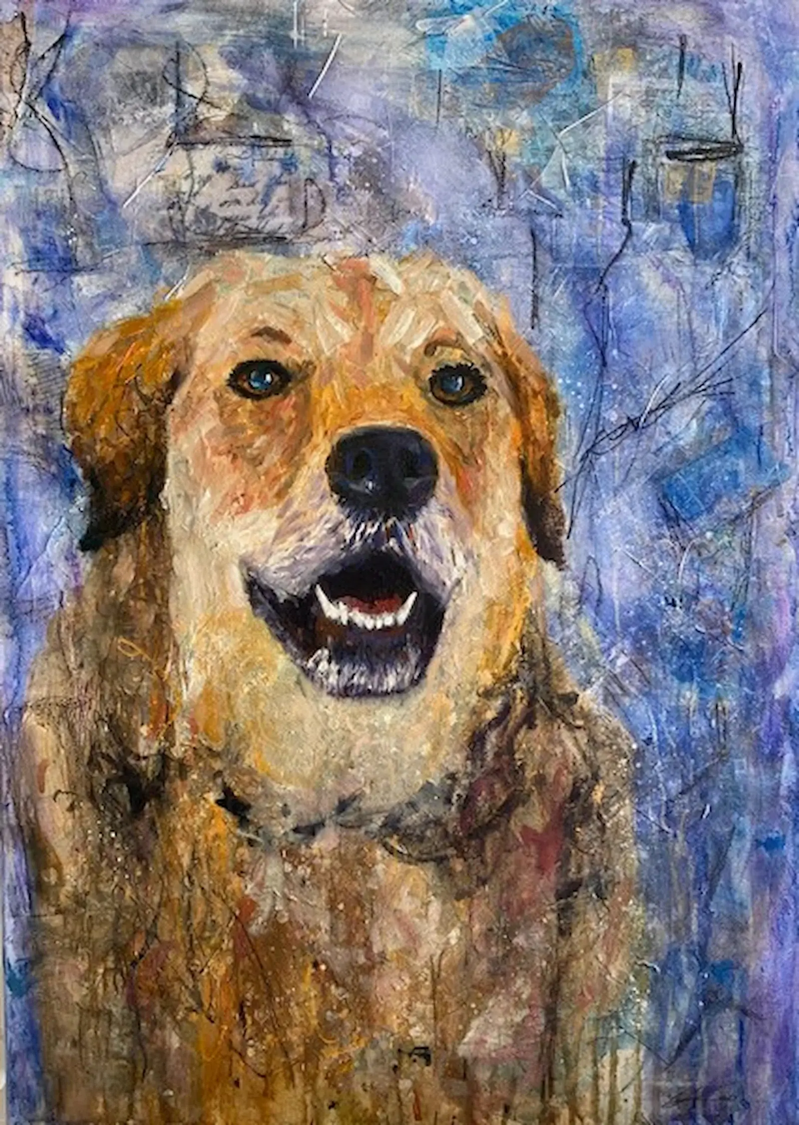 Portreti životinja, portreti, mješana tehnika, akril, kolaž, ulje na platnu.