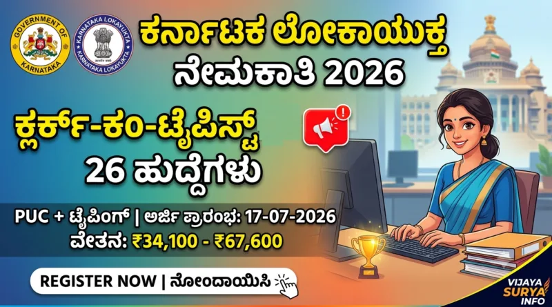 Karnataka Lokayukta recruitment 2026 overview