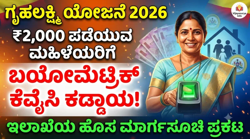 gruhalakshmi scheme 2000 rupees biometric kyc mandatory official guidelines 2026 vijayasurya info