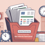 combien de temps doit on garder les relevés de banque illustration vectorielle