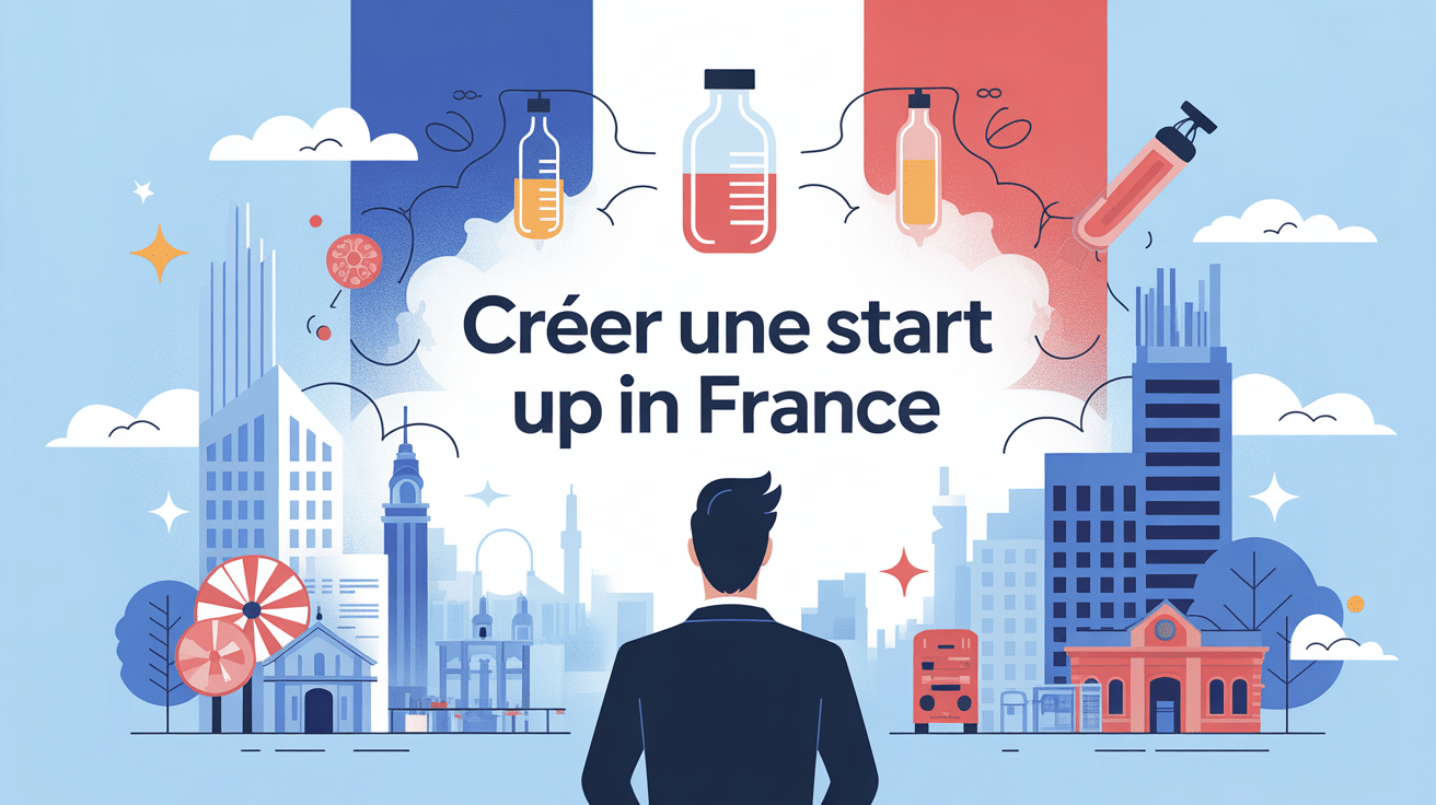 Créer une start up in France image centrale entrepreneur innovation