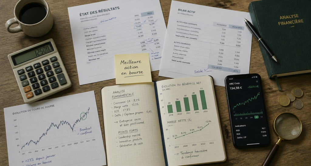 analyse meilleur action bourse sur bureau