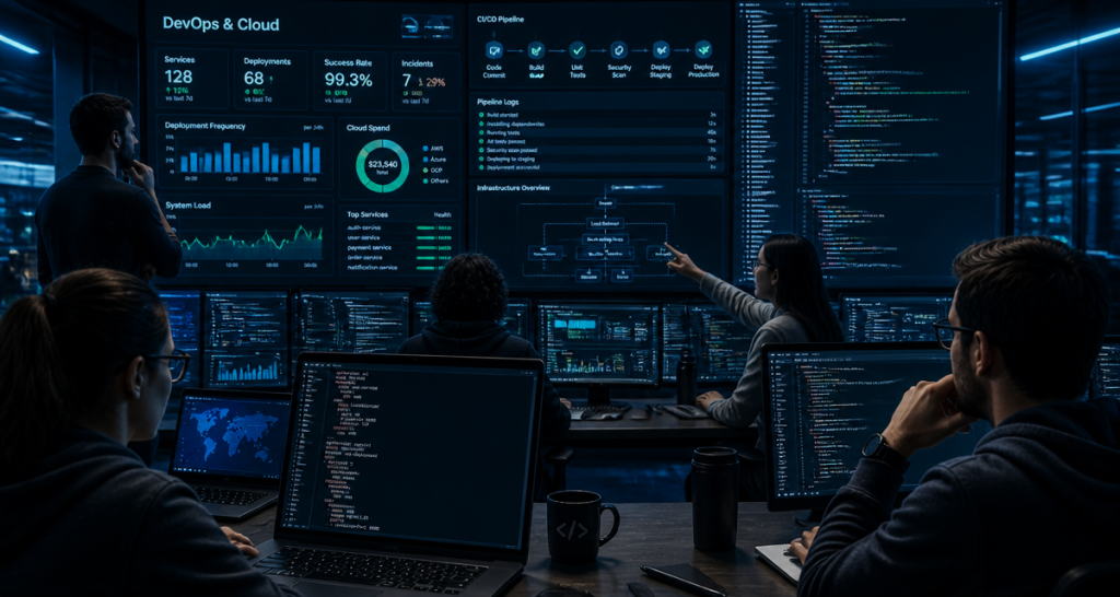 devops cloud équipe dashboards CI/CD