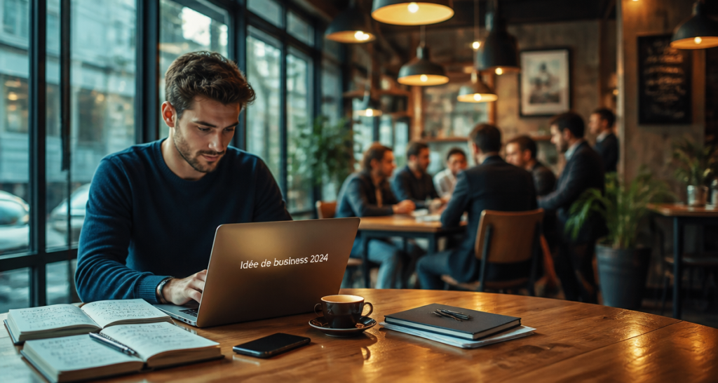 idee de business 2024 jeune entrepreneur au café