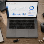 ordinateur portable pour travailler sur bureau