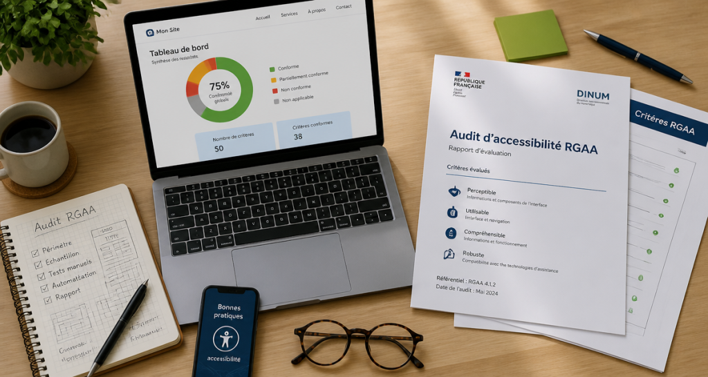audit accessibilité RGAA sur bureau moderne
